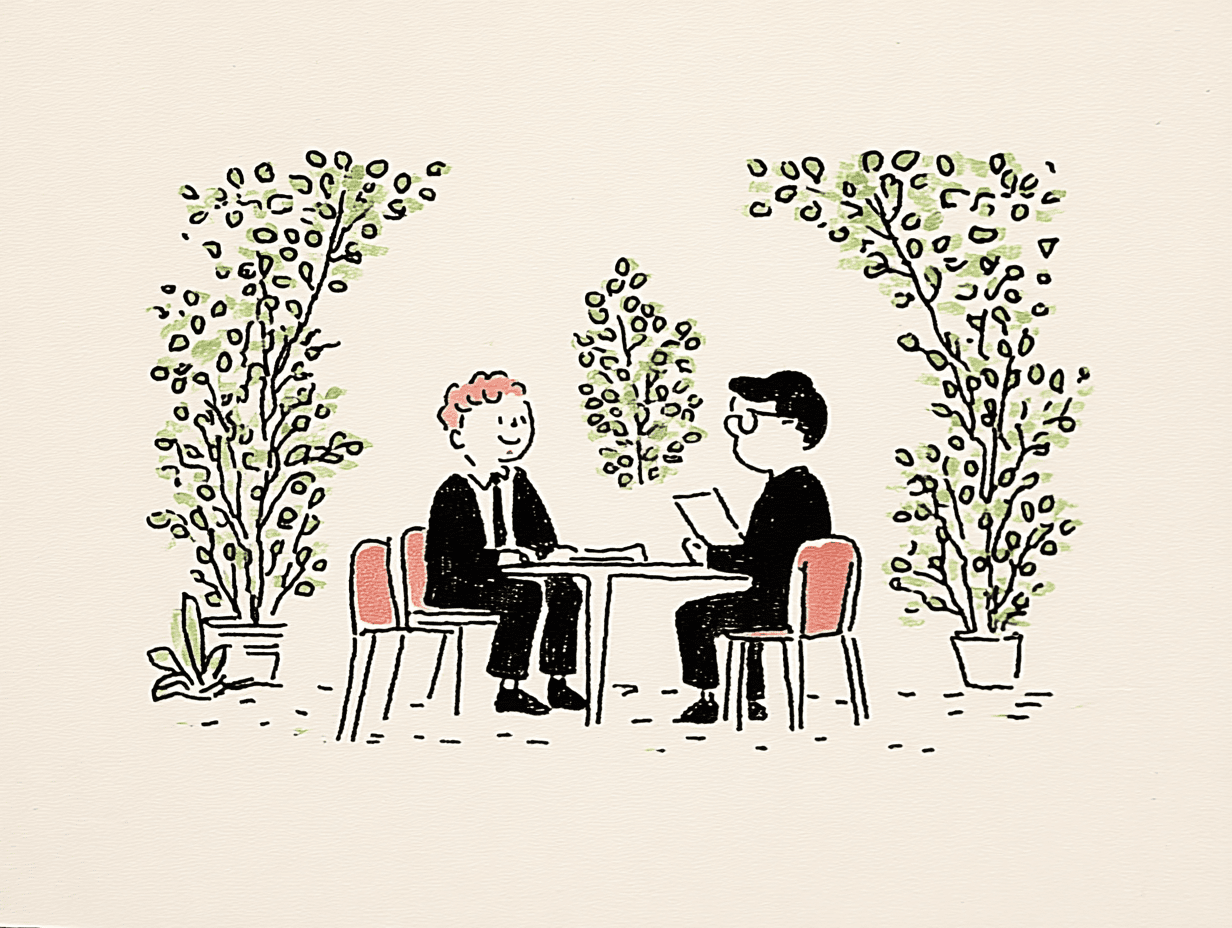 Hybrid hiring process visual