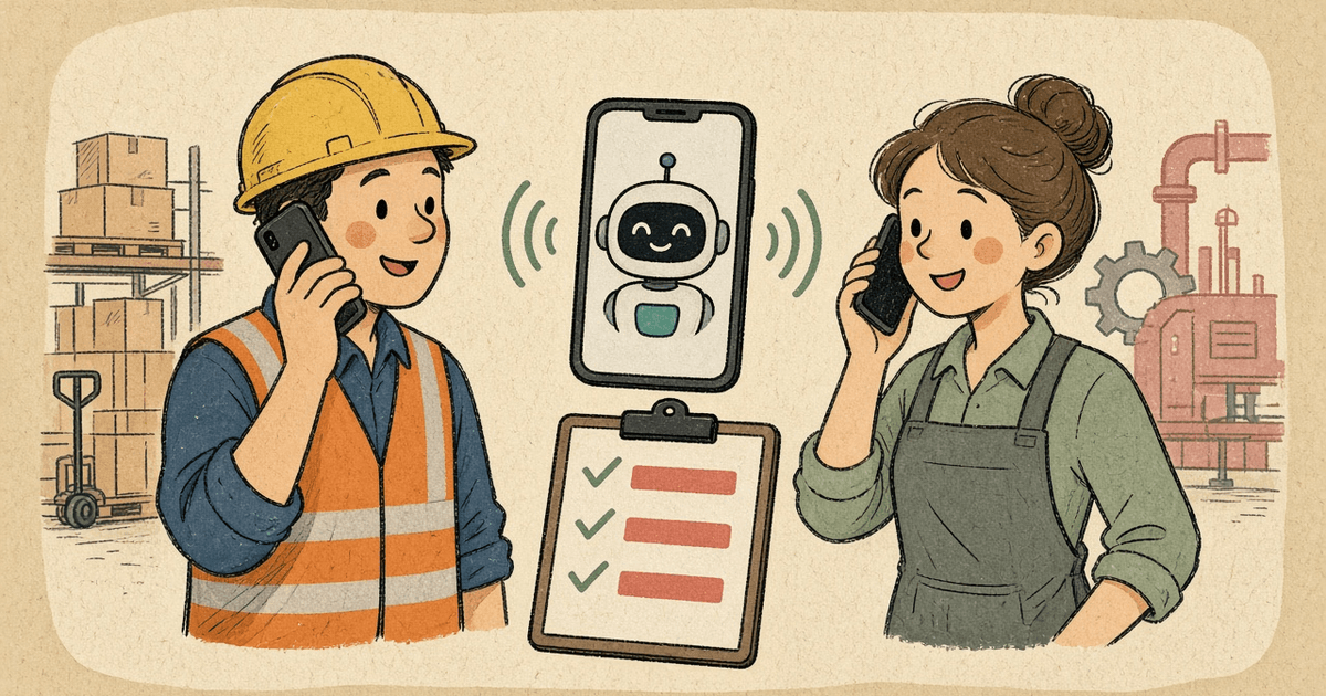 Depo ve üretim çalışanlarıyla AI telefon mülakatı ve değerlendirme listesi