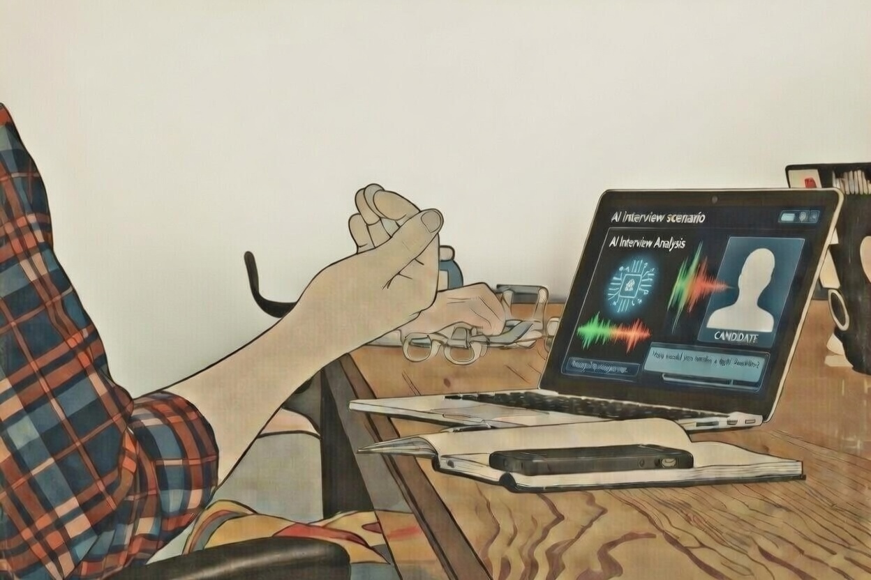 Yapay zeka mülakatında beklenti ihlali görseli